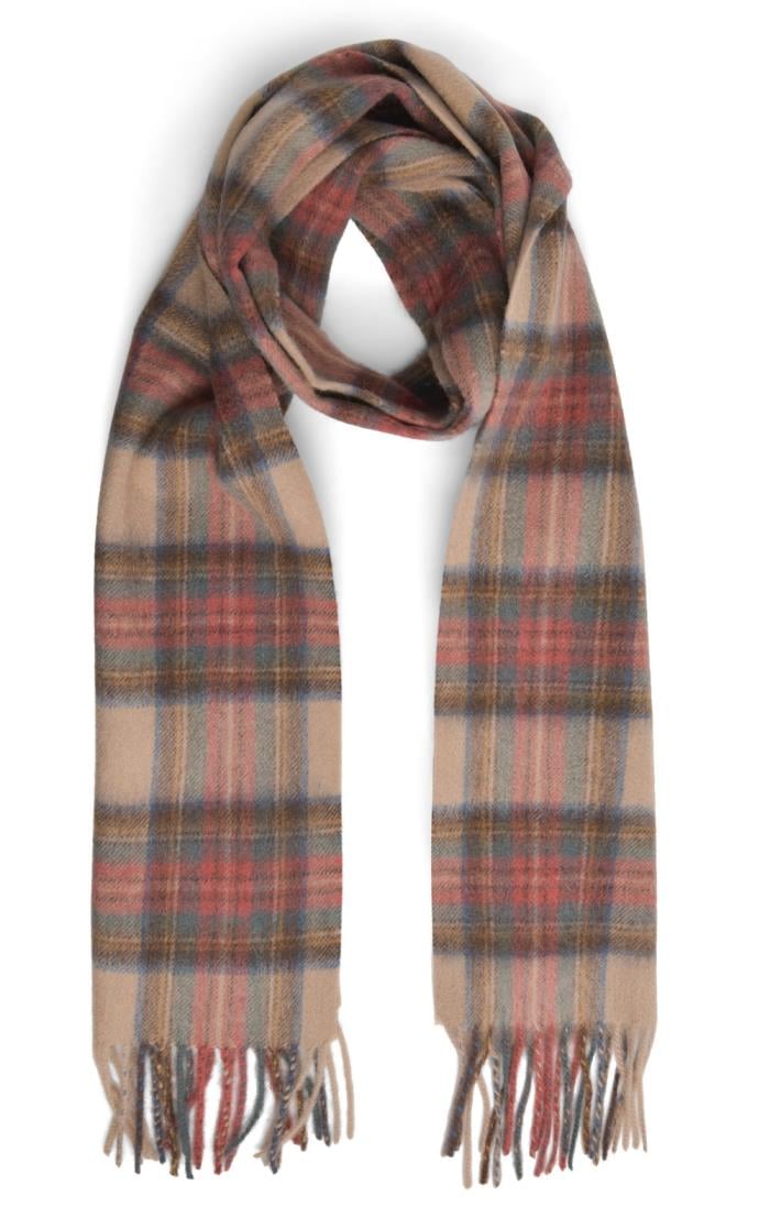 Lambswool Tartan Scarf Natural House Of Bruar