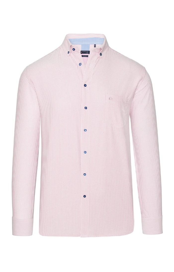 Mens Baileys Mini Stripe Oxford Shirt Pink House Of Bruar