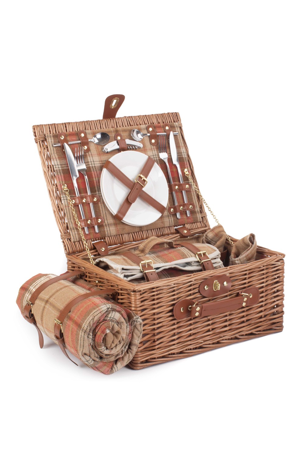  Two Person Hamper with Rug, Autumntweed