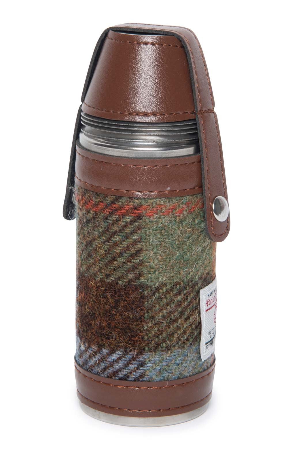  Harris Tweed Hunting Flask, Blue Check