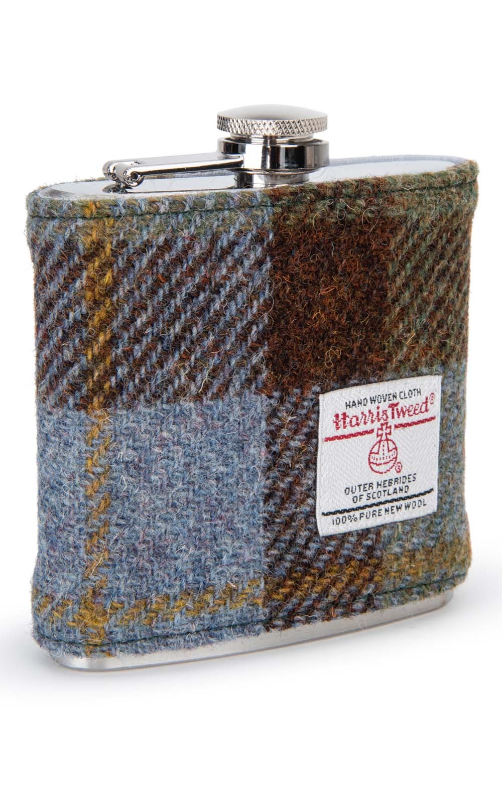 House Of Bruar Six Ounce Boxed Flask | Blue Check