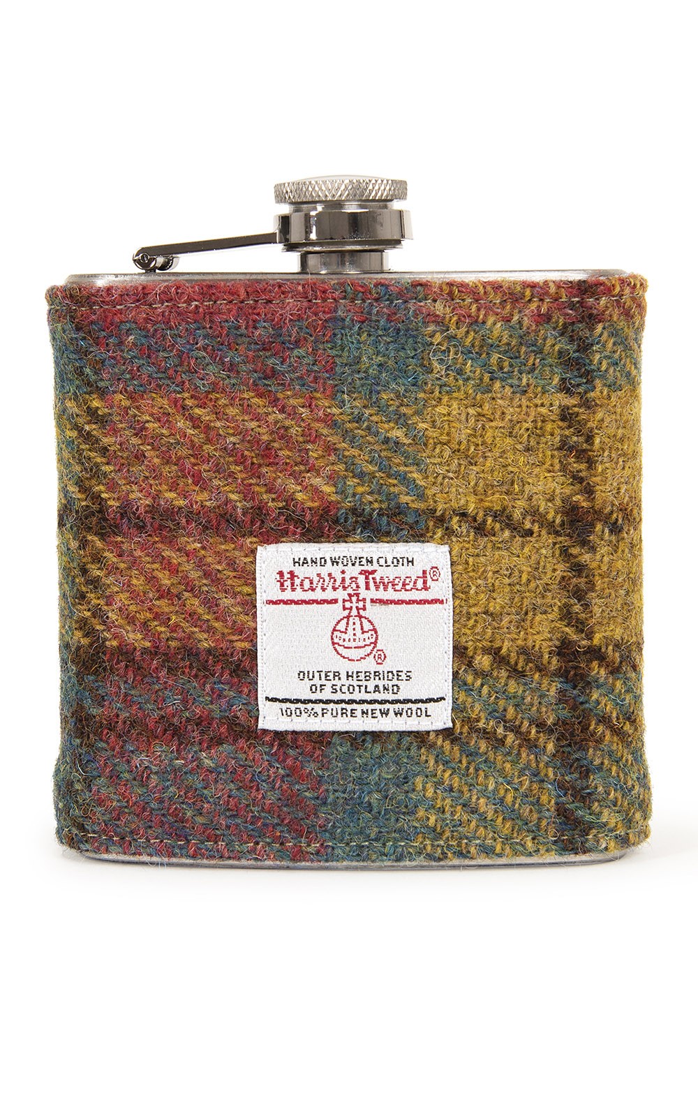  Six Ounce Boxed Flask, Blue Check