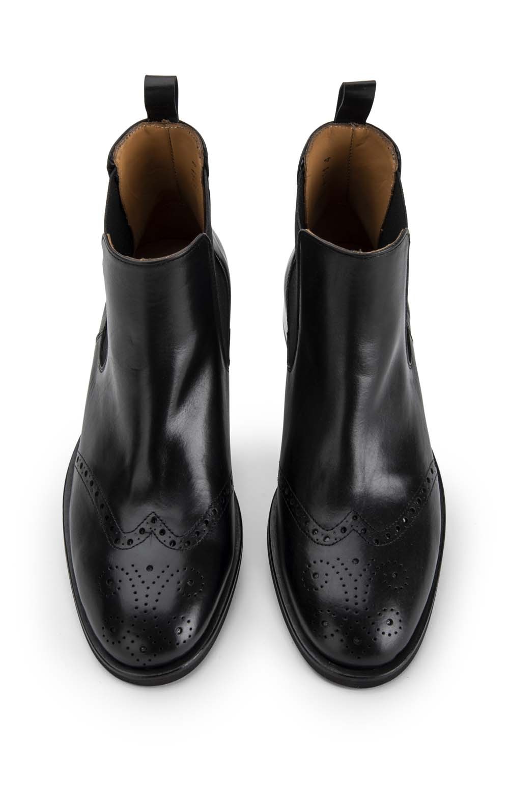 ladies black brogue boots