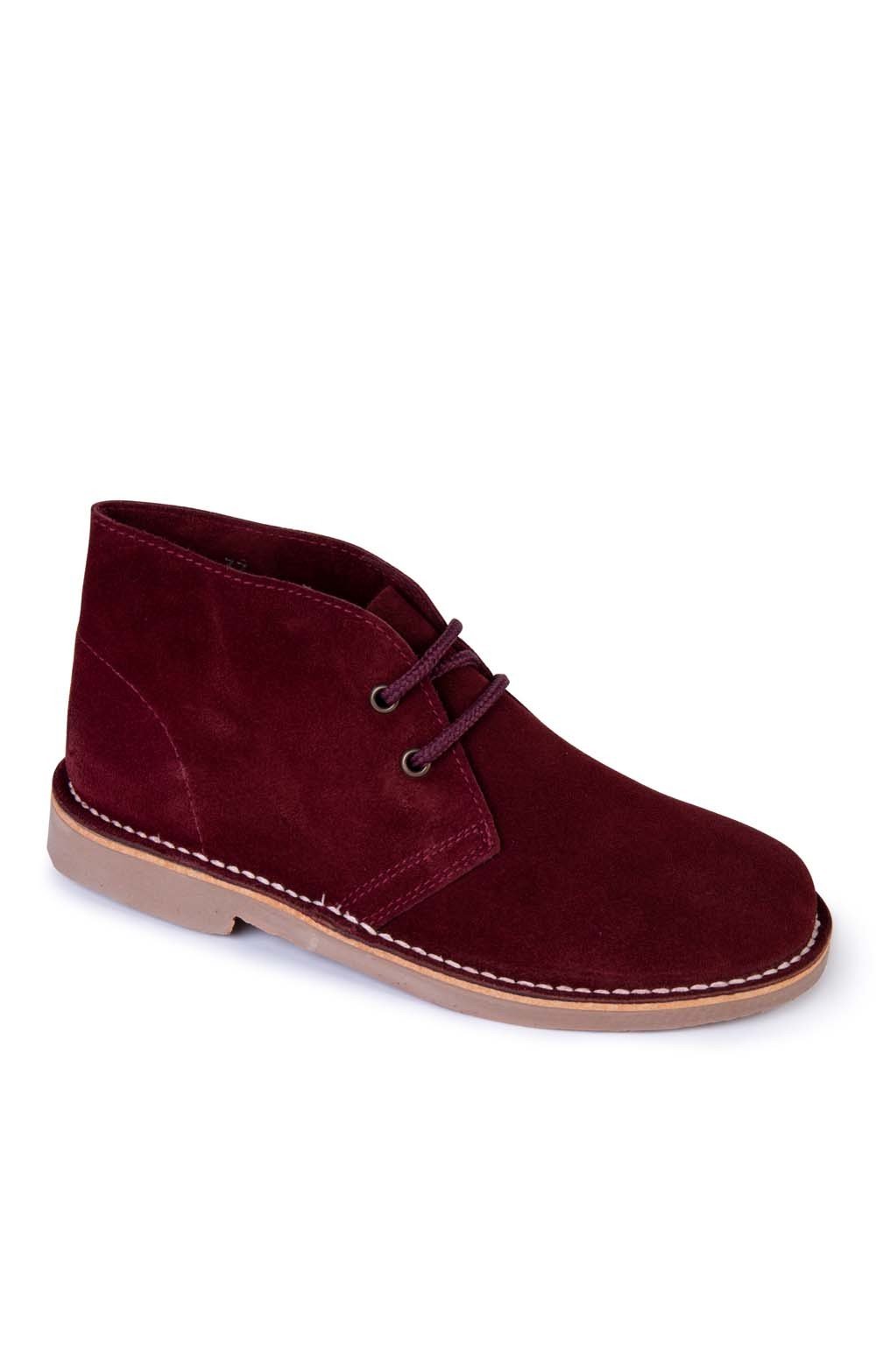 burgundy desert boots