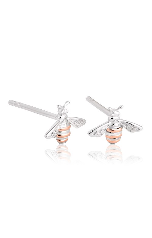 bee earrings rose gold