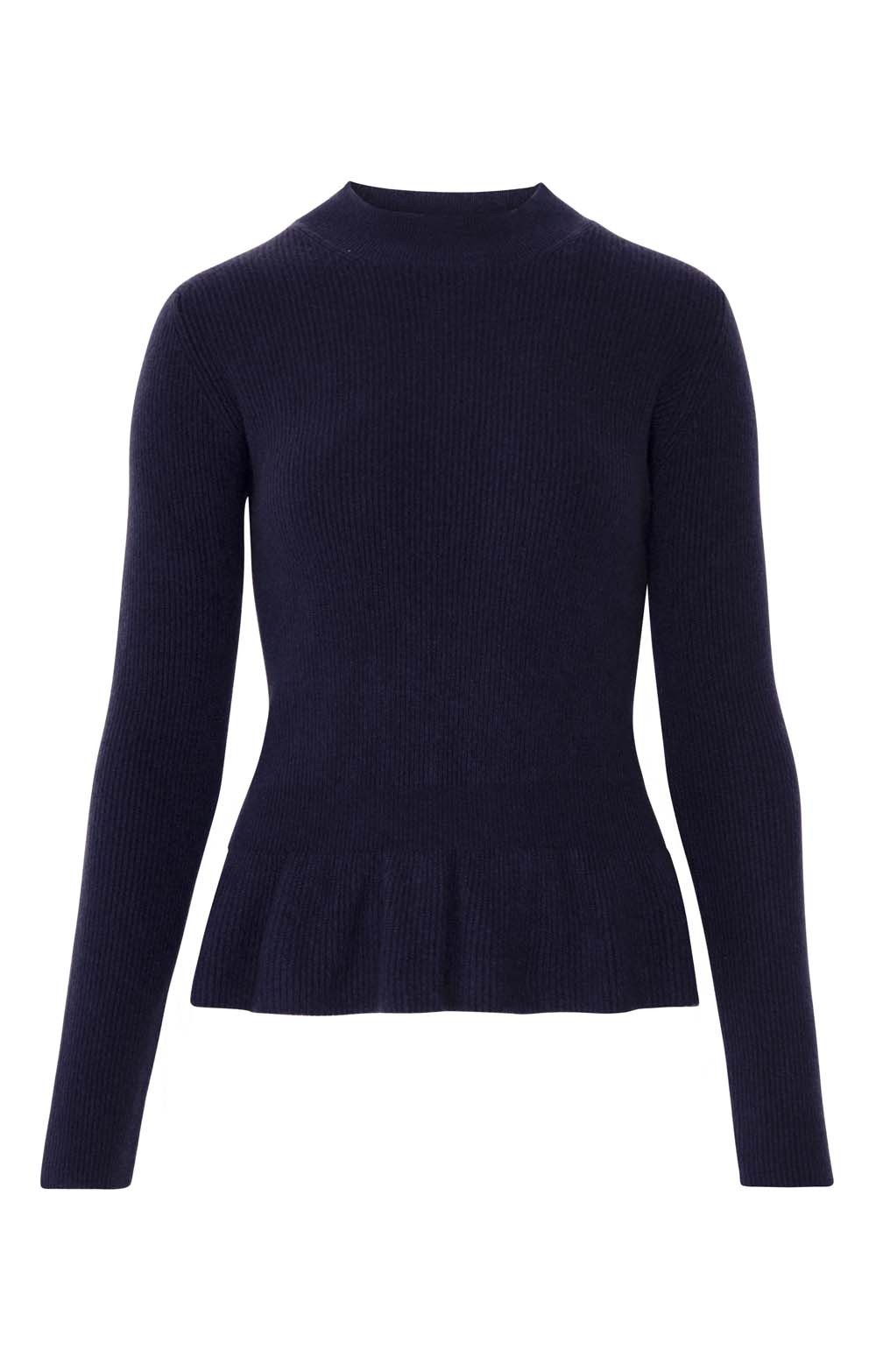 peplum cashmere sweater