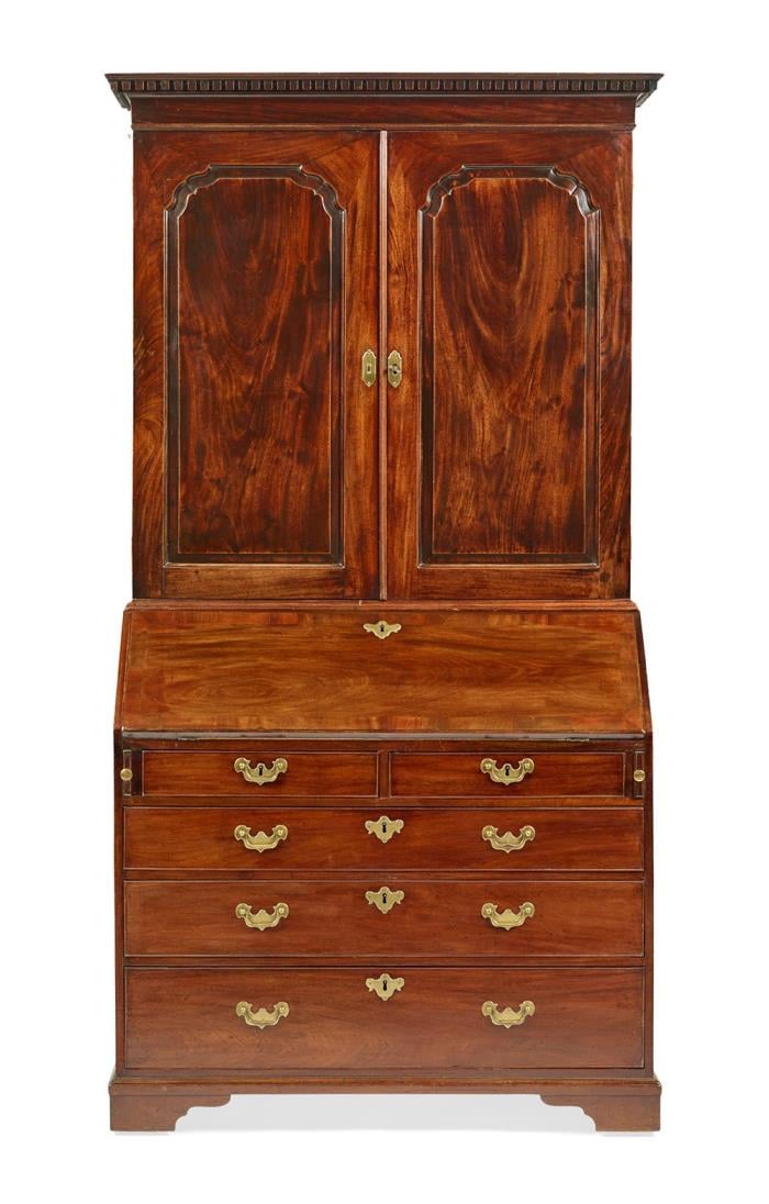 George II Mahogany Bureau Bookcase, Mid 18th Century | Antique ...