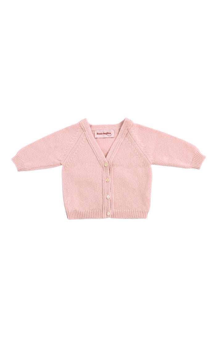 Baby pink cashmere outlet cardigan