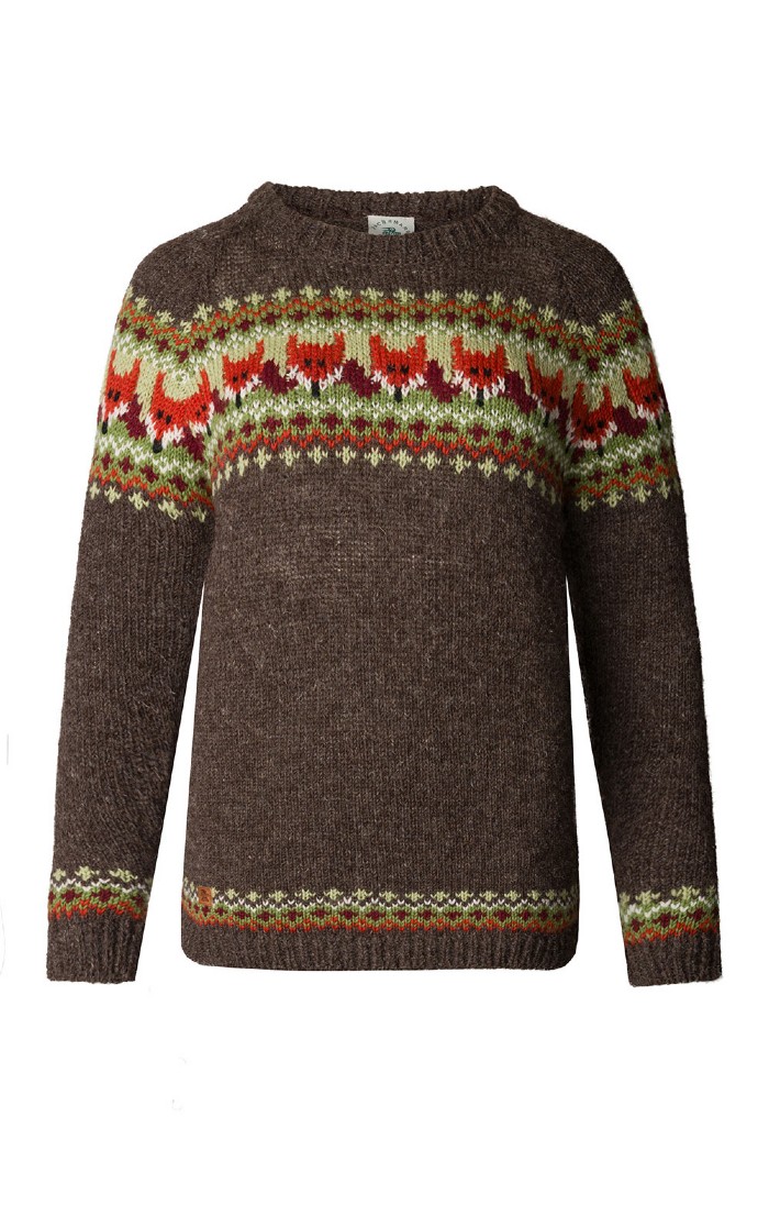 Ladies Pachamama Pure Wool Fox Jumper