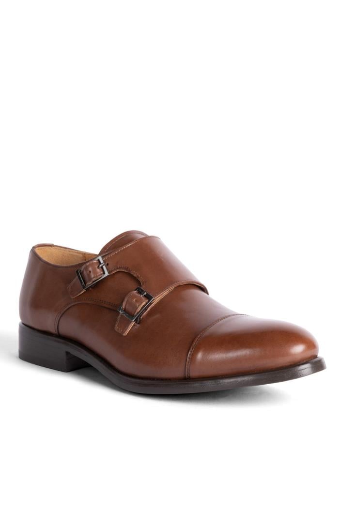 Mens brown 2025 buckle shoes