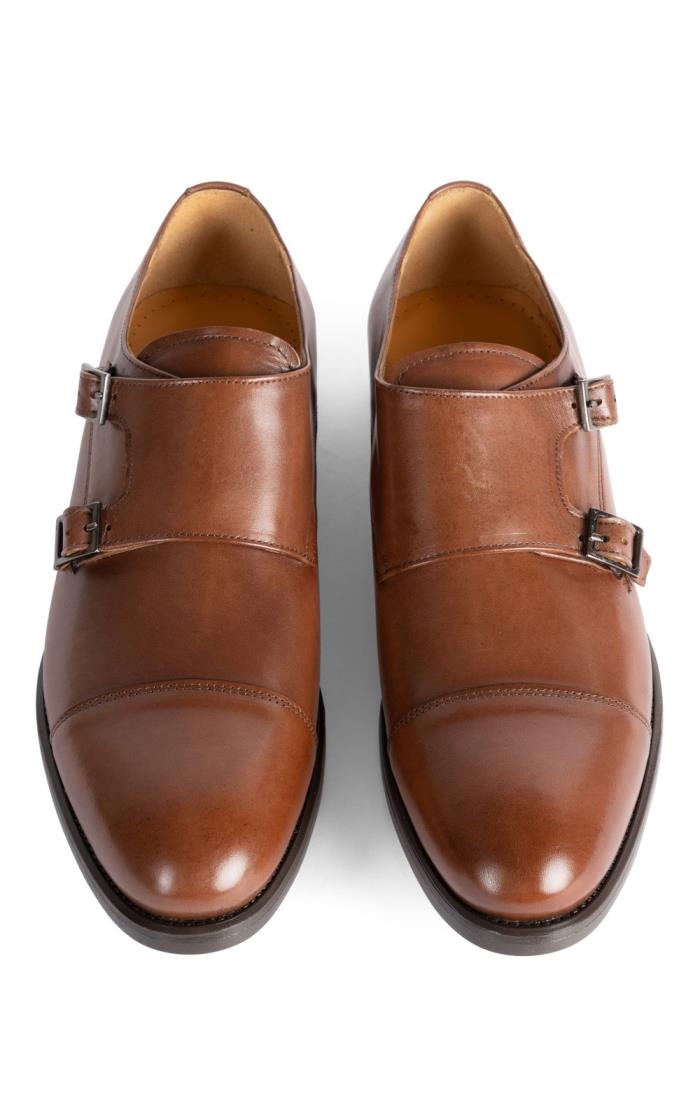 Mens tan buckle shoes best sale