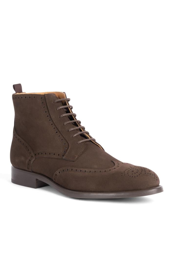 Mens suede brogue on sale boots