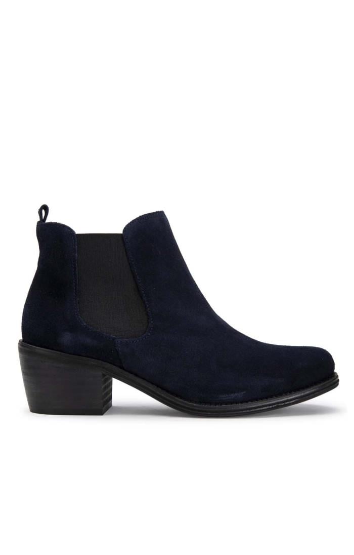 Womens navy suede hot sale ankle boots