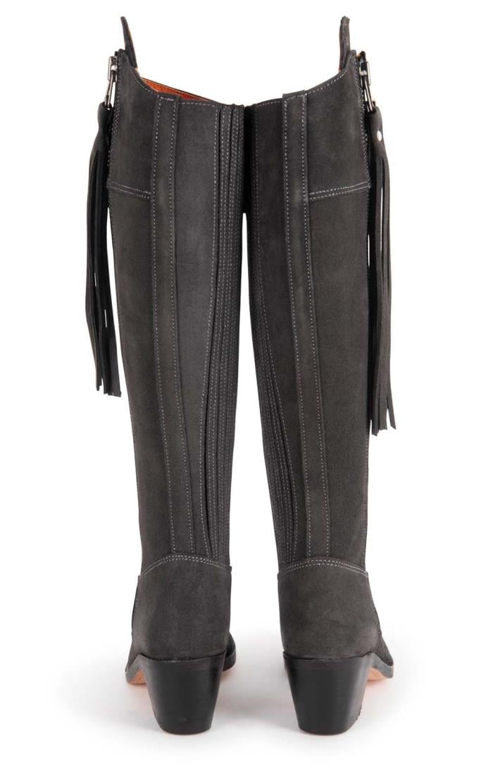 Grey suede riding boots best sale