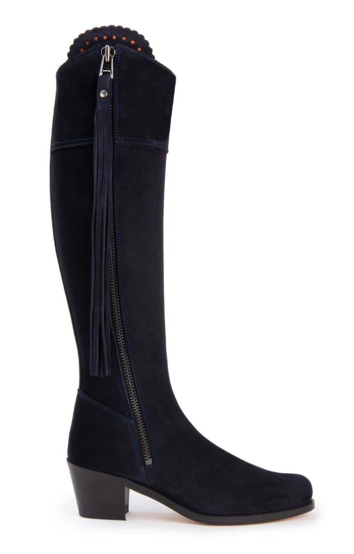 ladies suede riding boots