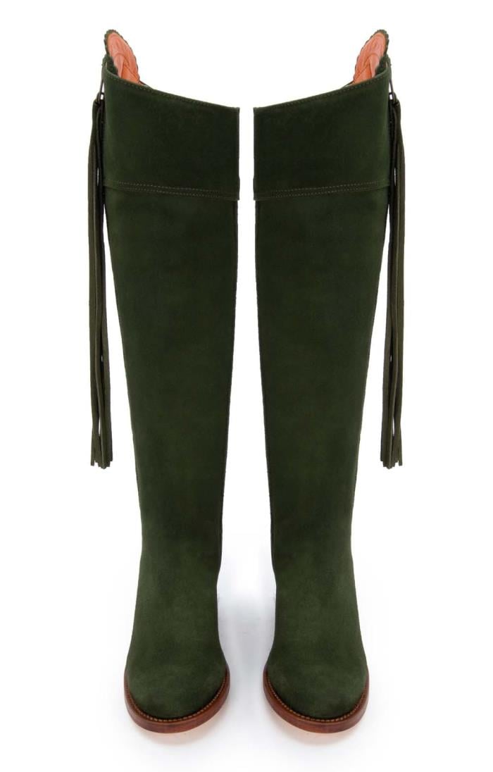 green riding boots