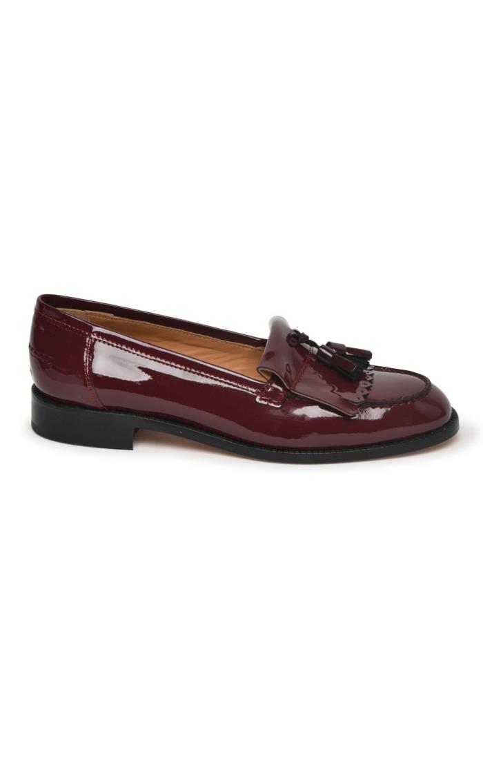 Burgundy patent loafers store womens