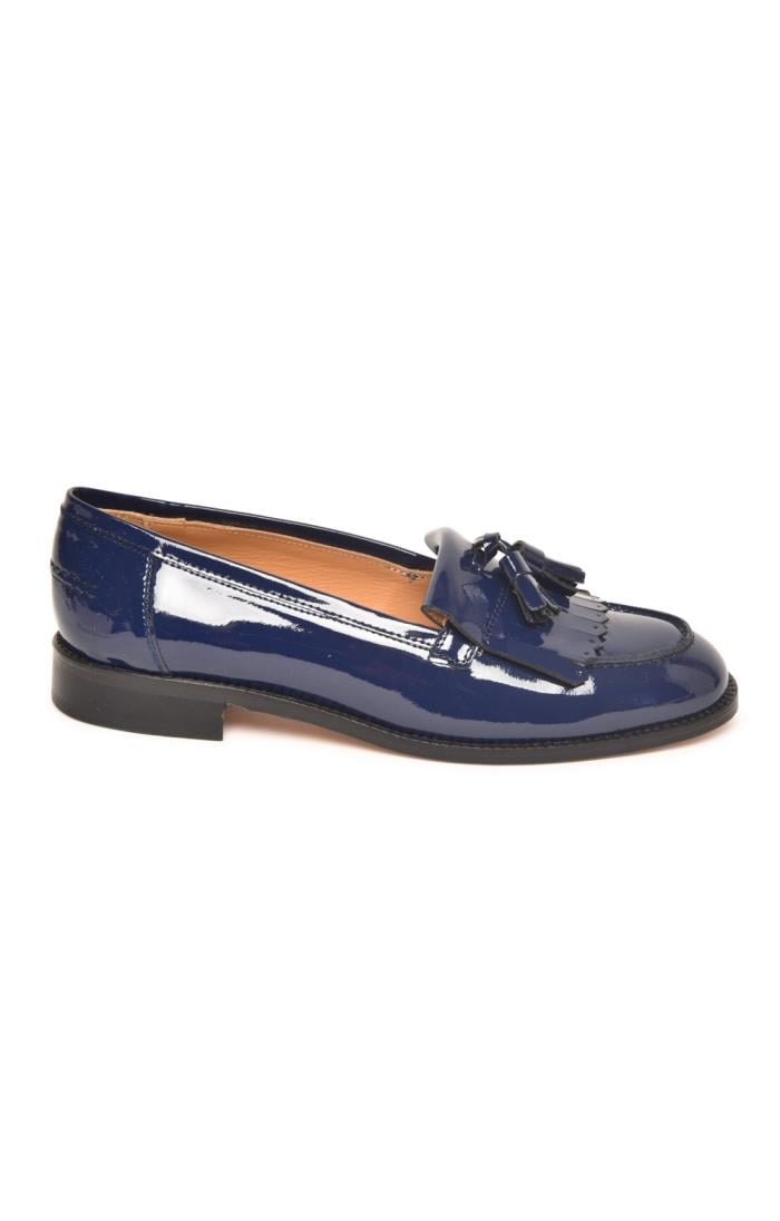 Blue hot sale patent loafers