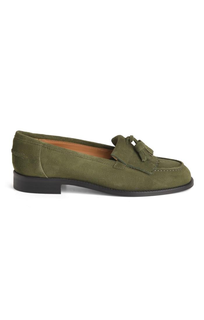 Ladies best sale green loafers