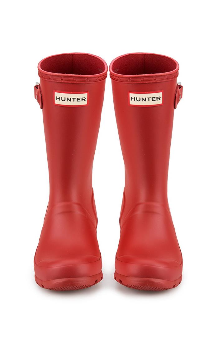 red infant hunter wellies