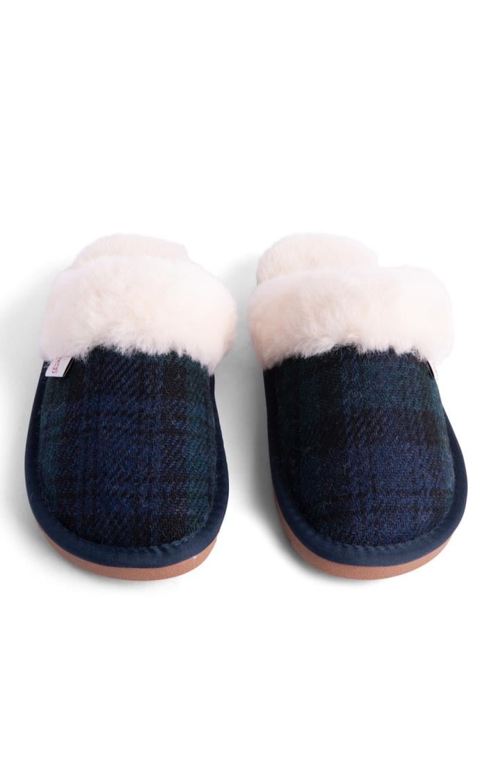 Harris tweed ladies slippers hot sale