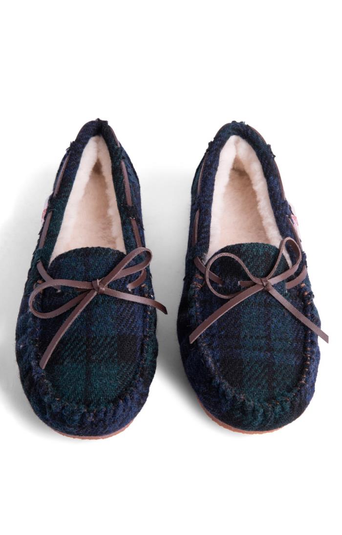 Ladies harris discount tweed ballerina slippers