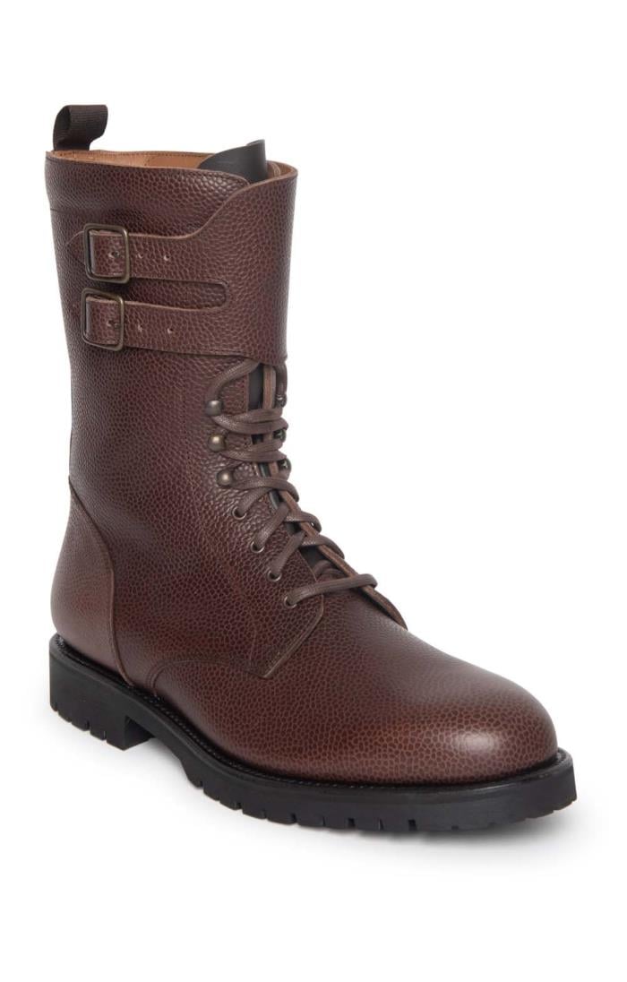 Mens brown hotsell buckle boots