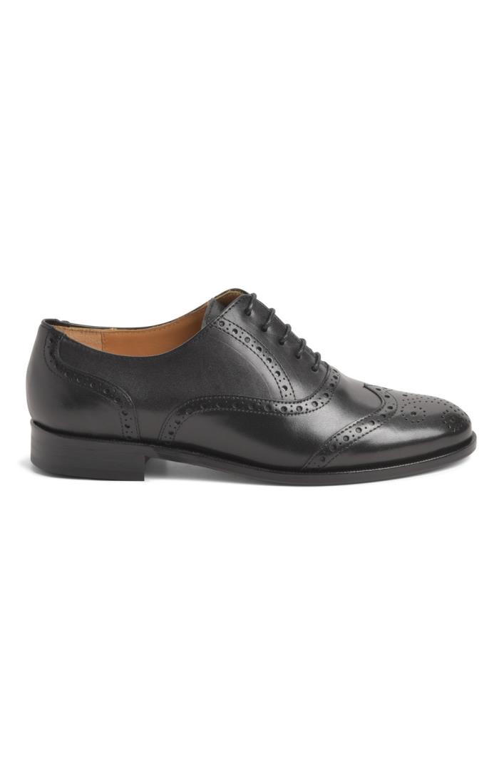 Ladies black best sale leather brogues