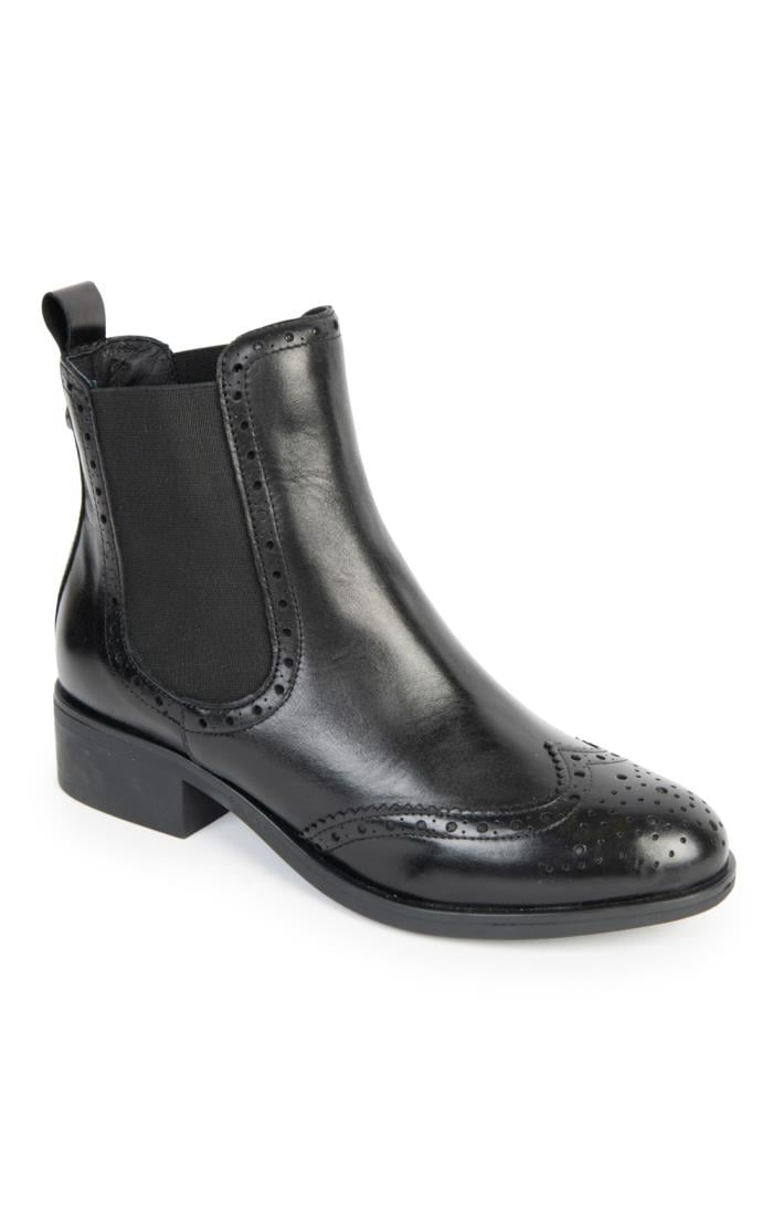 Black brogue chelsea boots online