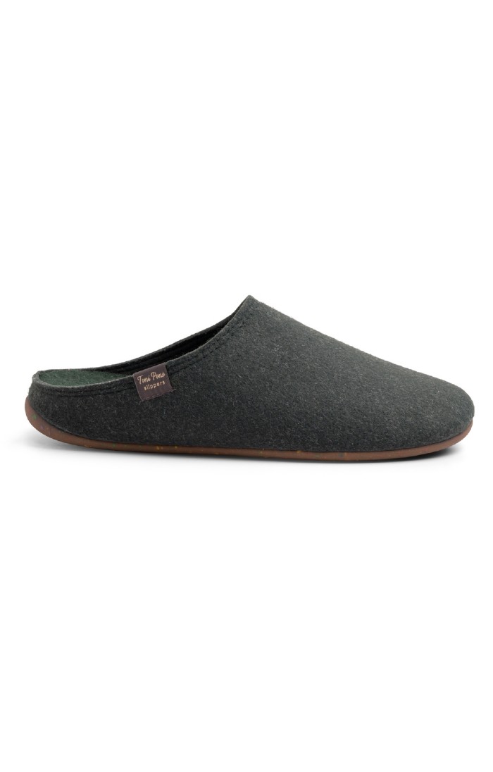 Men s Felt Mule Slipper Black House of Bruar