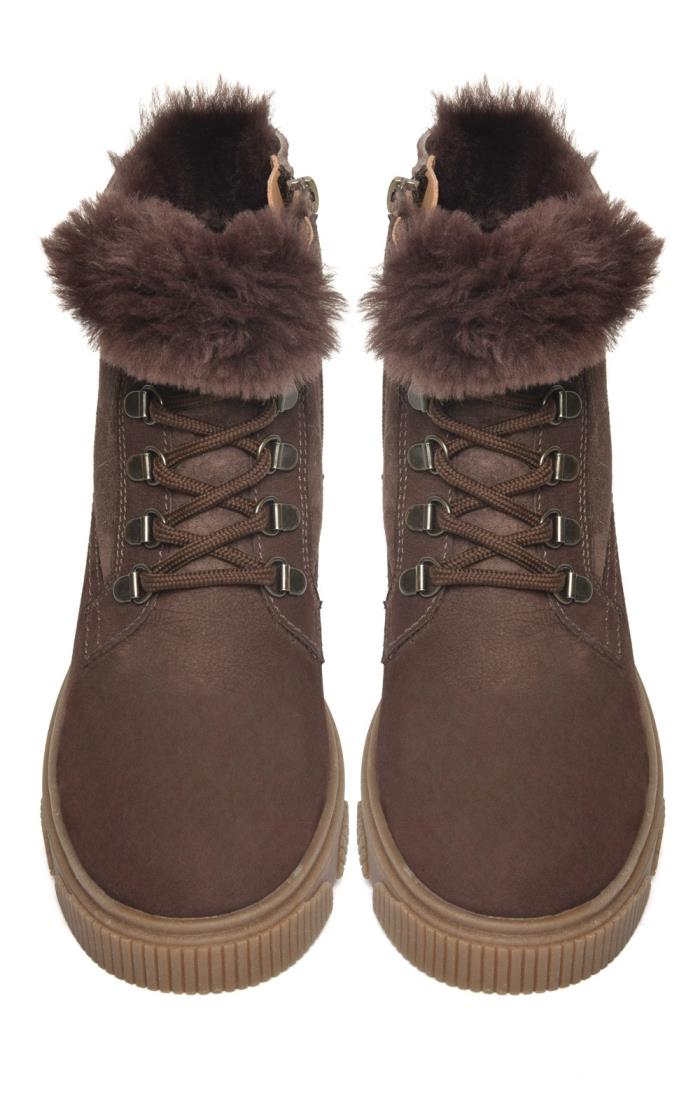 Lace up sheepskin store boots