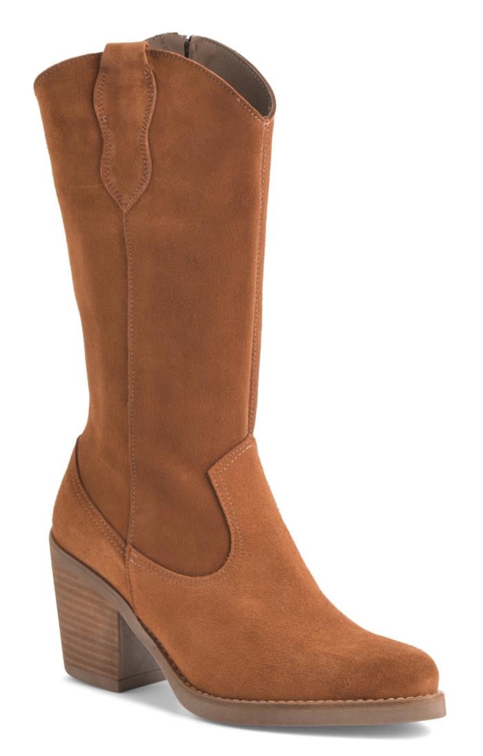 Suede western best sale boots ladies