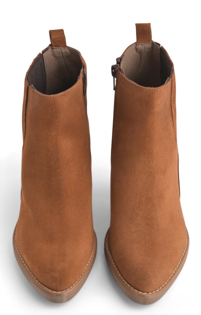 Tan suede best sale ankle boots ladies