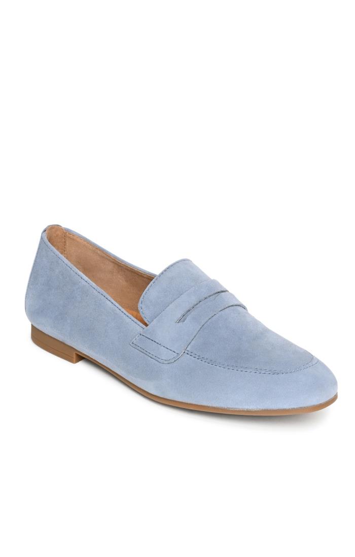 Ladies blue sale suede loafers