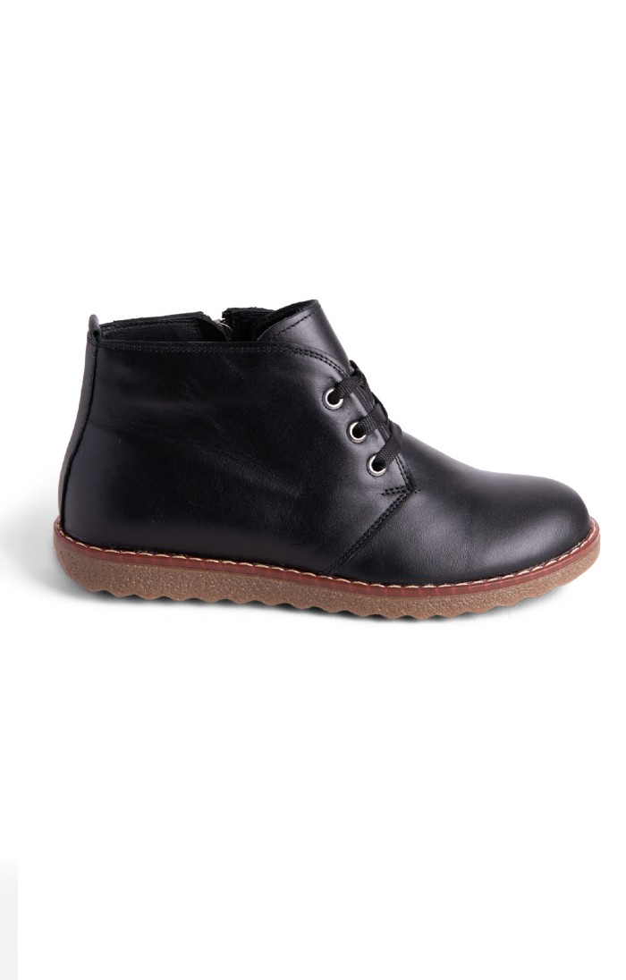 Black leather clearance desert boots womens