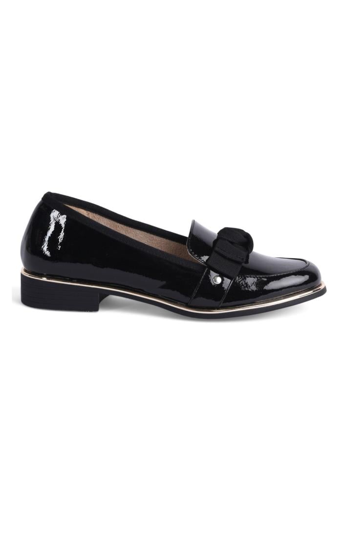 Patent store loafers ladies