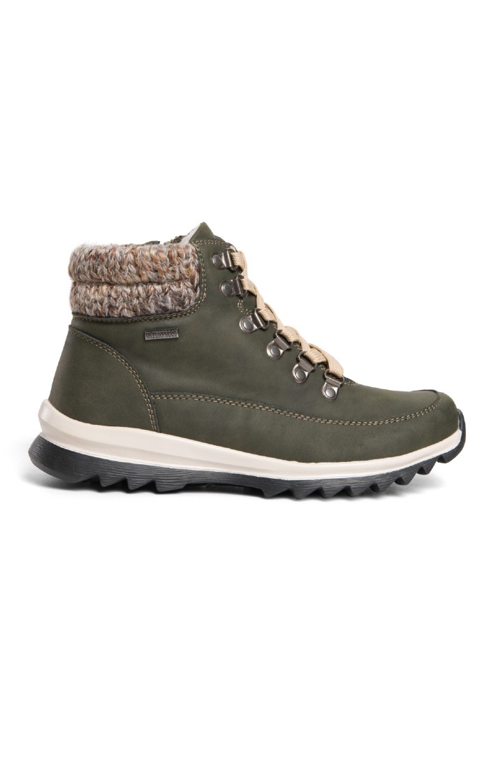 Ladies Waterproof Knit Trim Hiking Boots