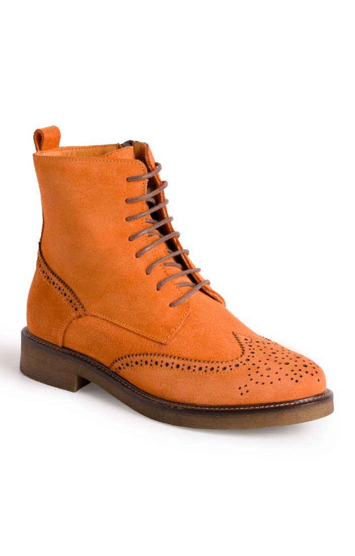 Orange suede boots online