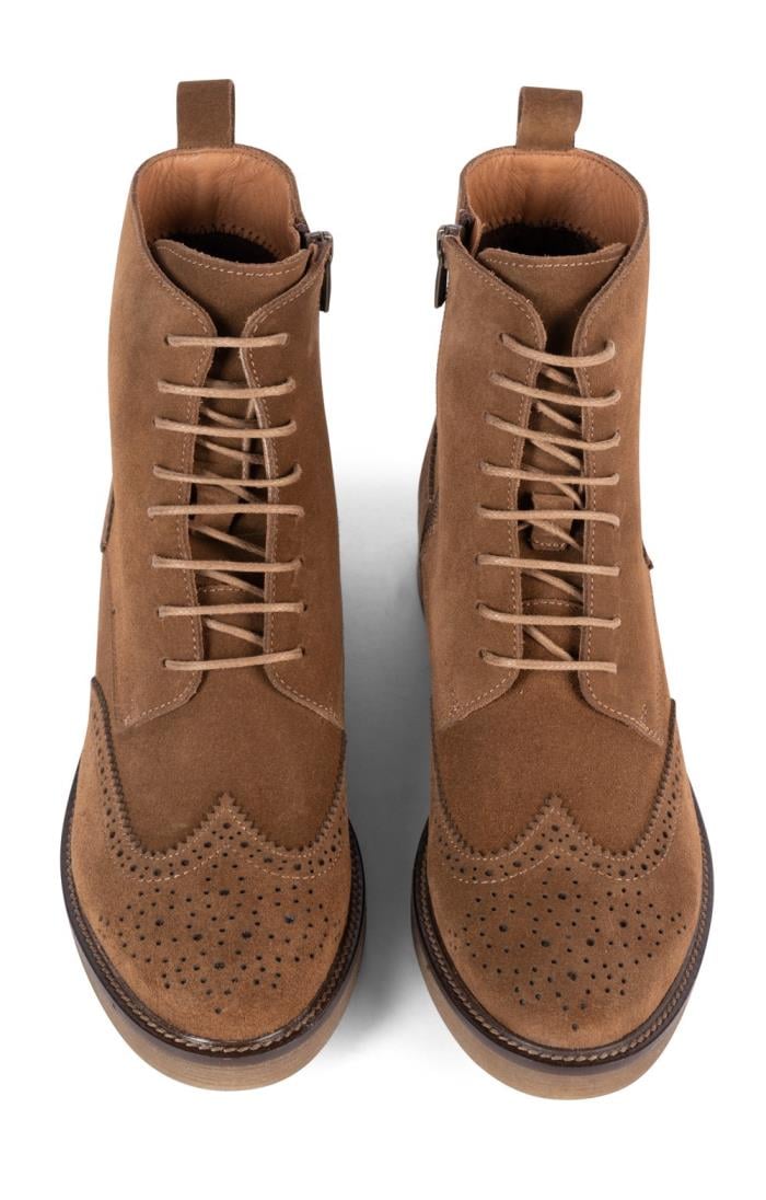 Simpson tan clearance brogue boot