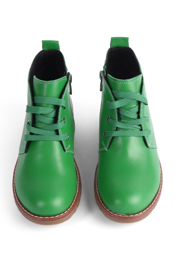 Ladies green leather on sale boots