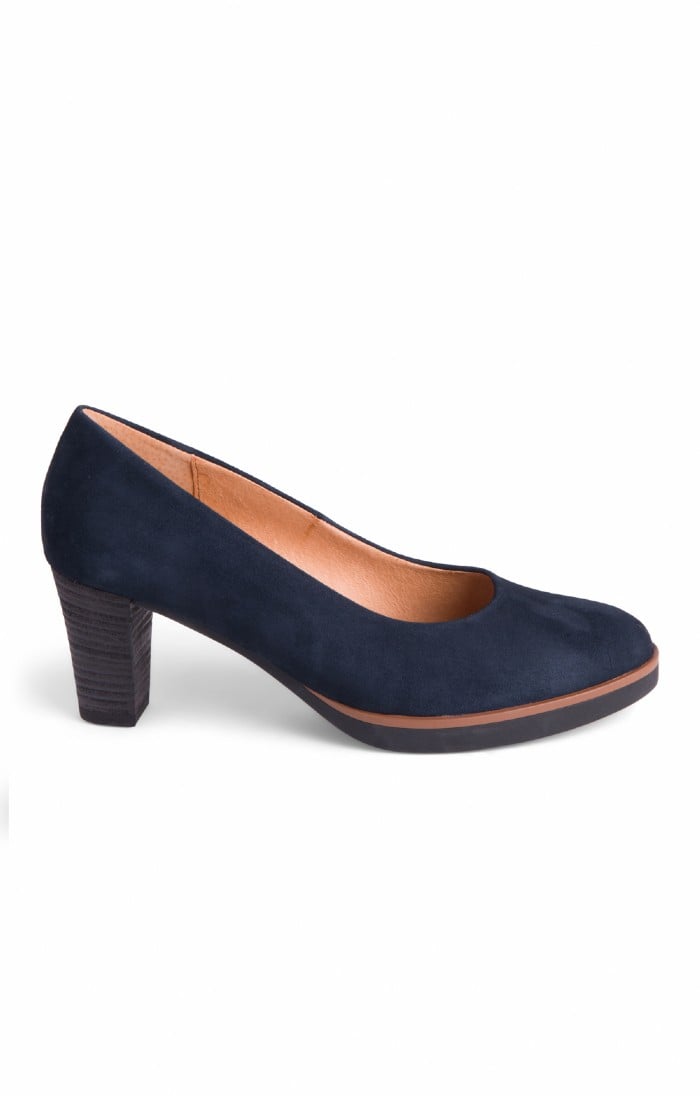 Ladies suede sale court shoes