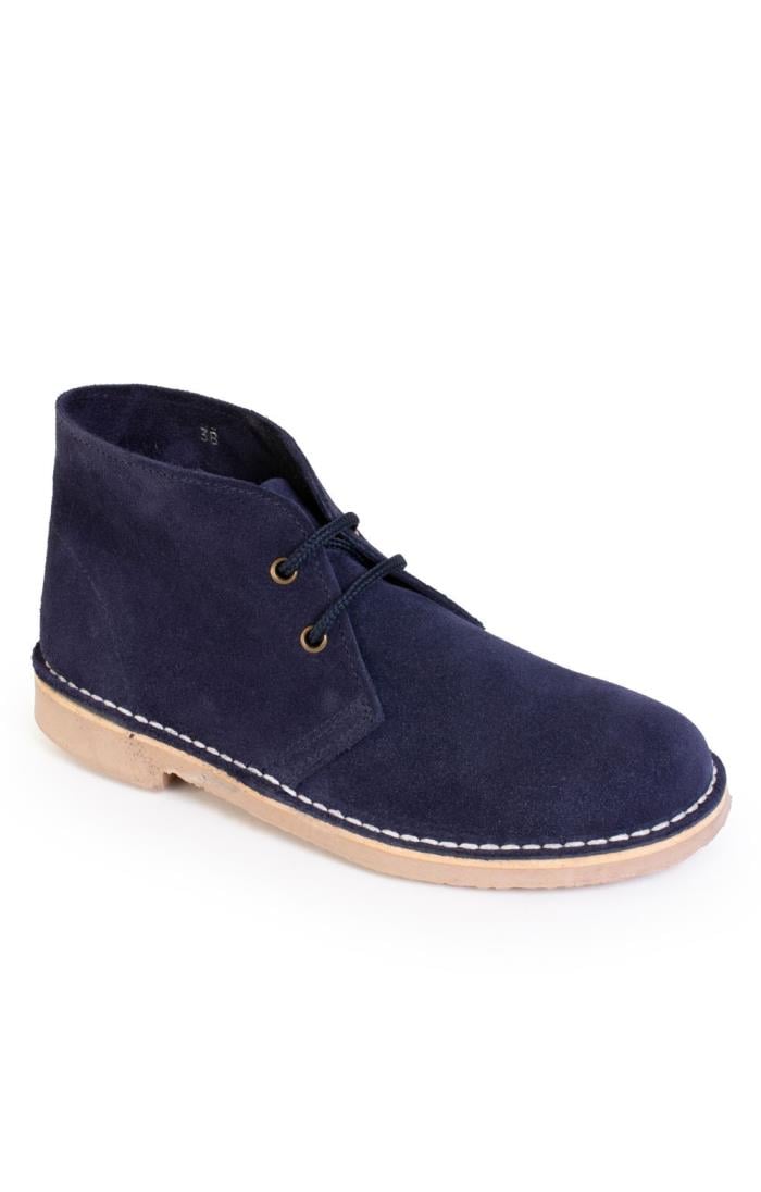 ladies navy desert boots