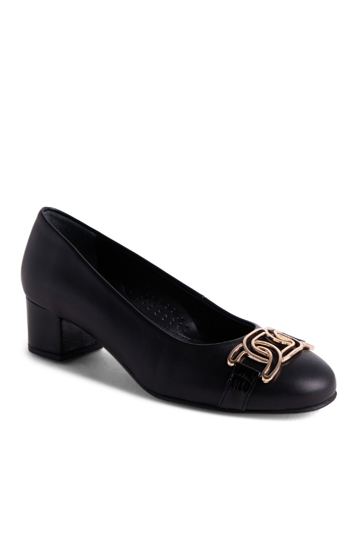 Ladies Mid Heel Pumps with Buckle House of Bruar