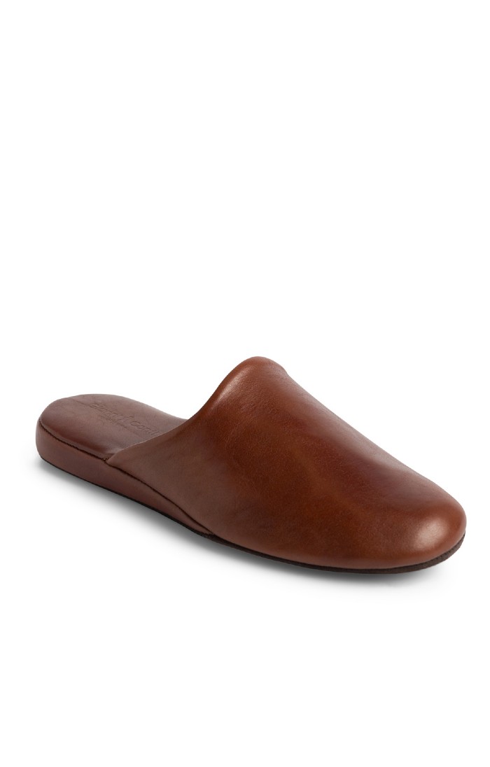 Brown leather mule online