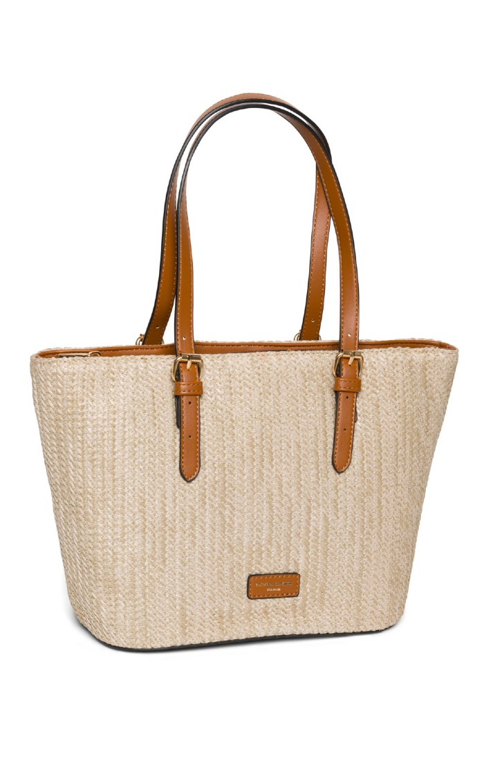 Ladies Straw Tote Bag, Brown - House of Bruar