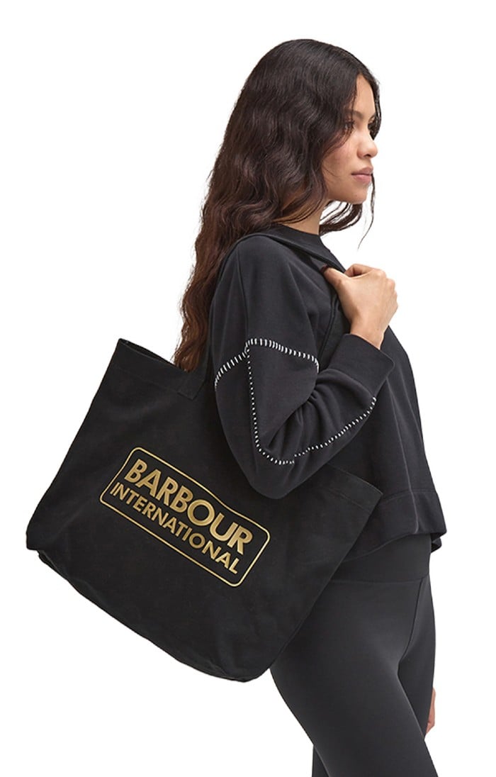 Barbour fashion tote bag black