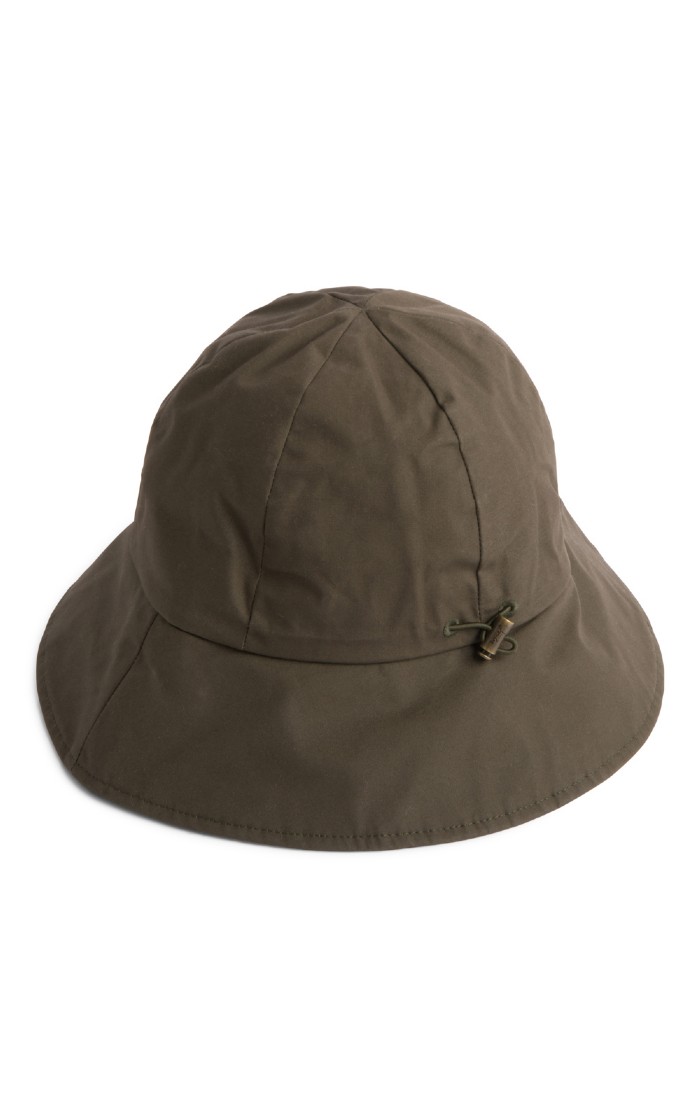 Ladies Joules Harriet Wax Bucket Hat, Green - House of Bruar