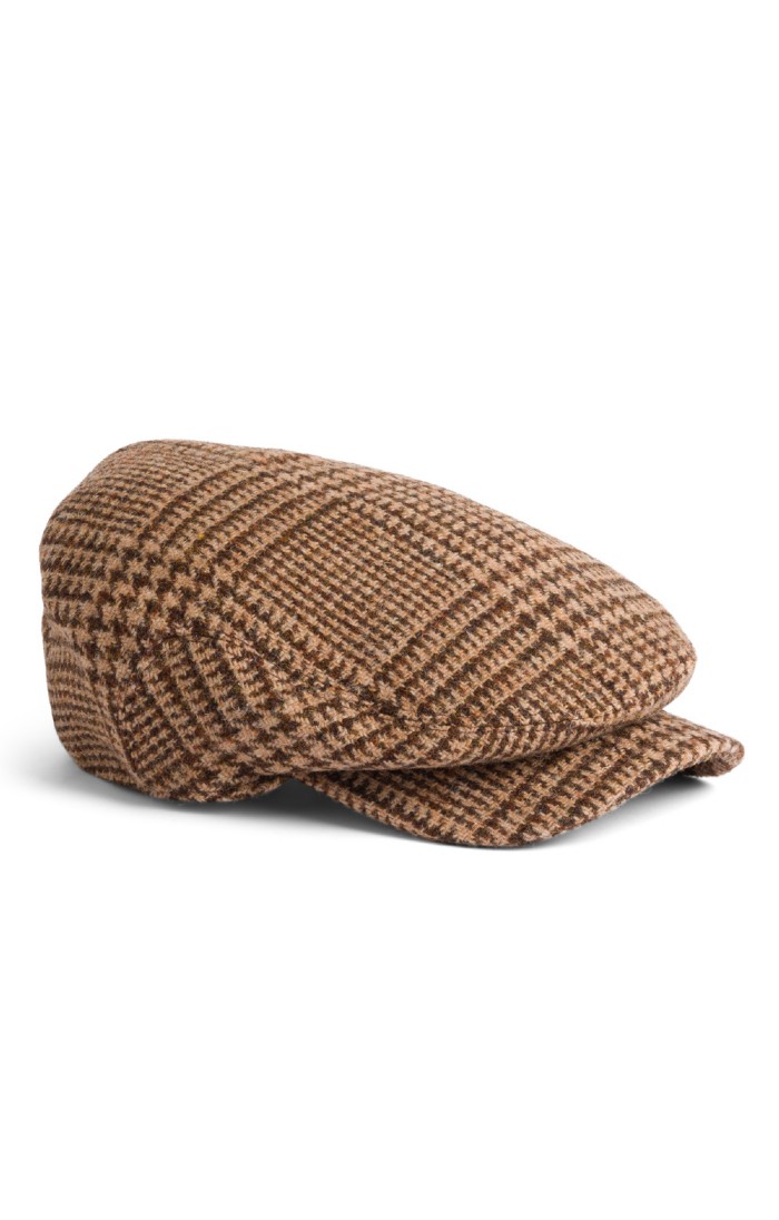 Mens Harris Tweed Aberford Cap Natural House of Bruar