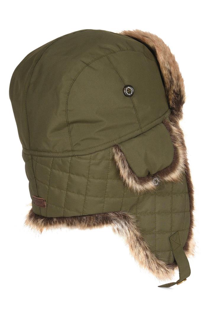 Barbour Cleadon Trapper Hat in Green for Men