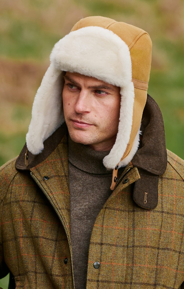 Men s Sheepskin Trapper Hat